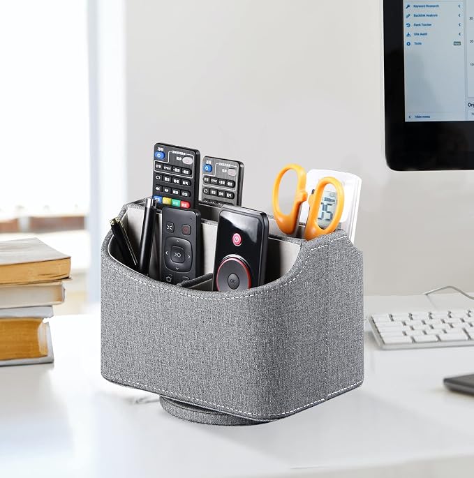 Remote Control Holder, Spinning Remotes Caddy Organizer - Image 5