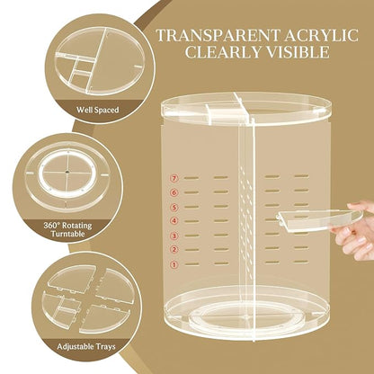 Makeup Organizer 360 rotating, Adjustable Skincare Organizer - Image 4