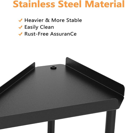 FLE Corner Bathroom Counter Organizer, Bathroom Organizer Countertop Black | 2 - Image 5