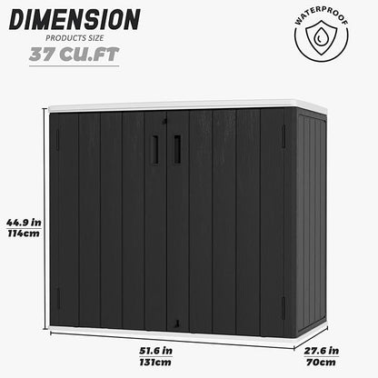 Large Outdoor Storage Box, Resin Sheds&Outdoor Storage Waterproof/Lockable - Image 4