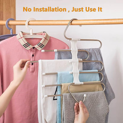 Kalimdor Pants Hangers 2 Pack Space Saving Metal Closet Organizer, Clothes - Image 5