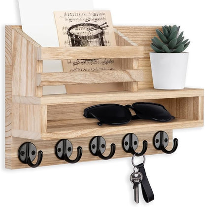 Key and Mail Holder Wall Mount, Key Hanger by Lucundm
