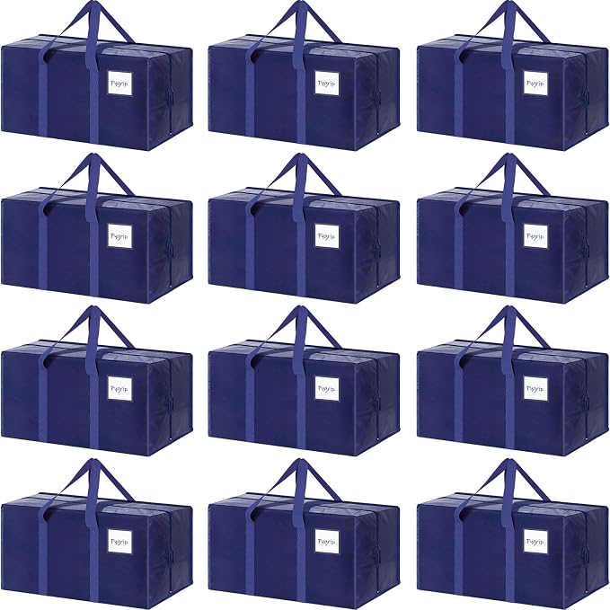 12 Pack Extra Heavy Duty Large Moving Bags by Fygrip