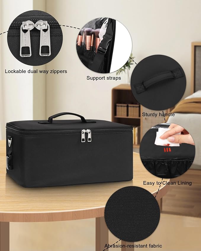 Relavel Makeup Bag Large Makeup Case Professional Cosmetic Storage Organizer - Image 7