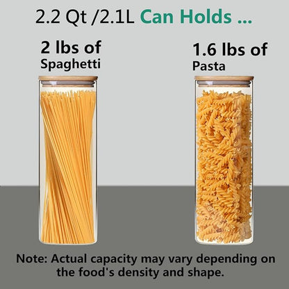 2.2 Qt Square Glass Storage Containers - Image 3
