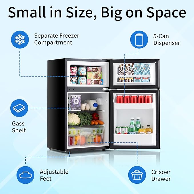 Compact Refrigerator 3.2 Cu.Ft Mini Fridge - Image 3