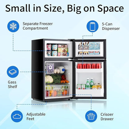 Compact Refrigerator 3.2 Cu.Ft Mini Fridge - Image 3