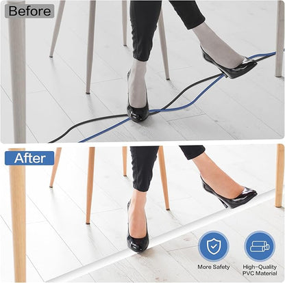 Floor Cord Cover Self Adhesive Cord Hider Floor Extension Cord Covers - Image 5