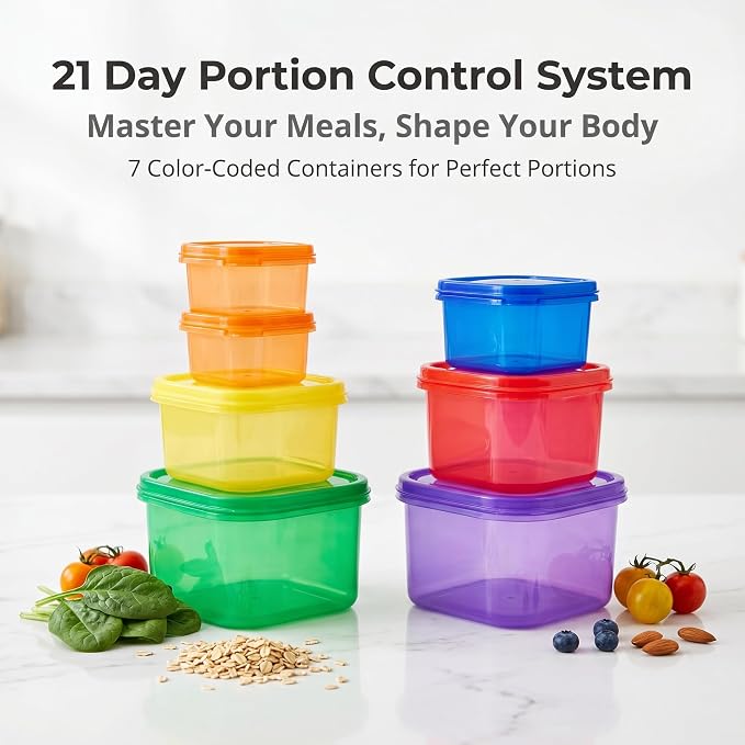 21 Day Fix Portion Control Containers, Color Coded Meal Prep Containers - Image 2