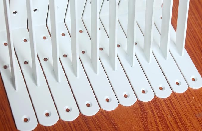 12 Pack L8 x H 6" White Heavy Duty Shelf Brackets - Image 6