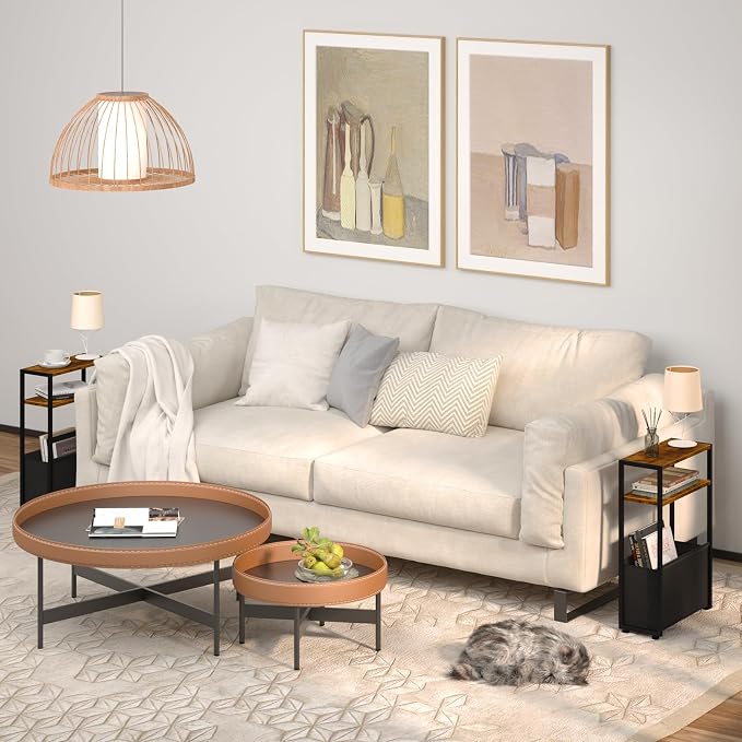 Narrow Side Table, Slim End Tables - Image 7