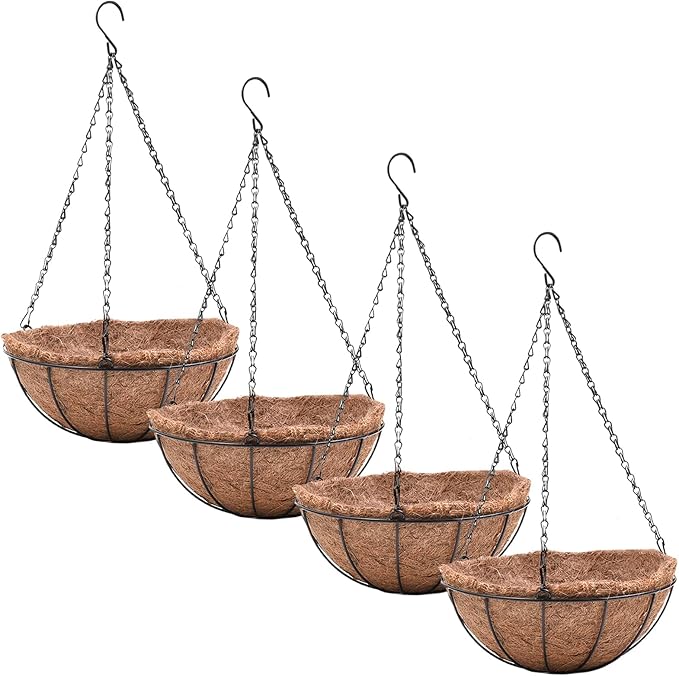 EIMQUVW 4 Pack Hanging Planter Basket by EIMQUVW