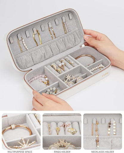 Jewelry Box Small Jewelry Boxes, PU Leather Portable Travel Jewelry Case - Image 4