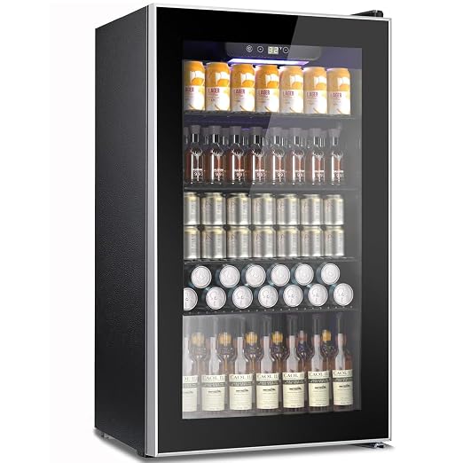 COWSAR Mini Fridge Cooler, 130 Can Beverage Refrigerator by COWSAR