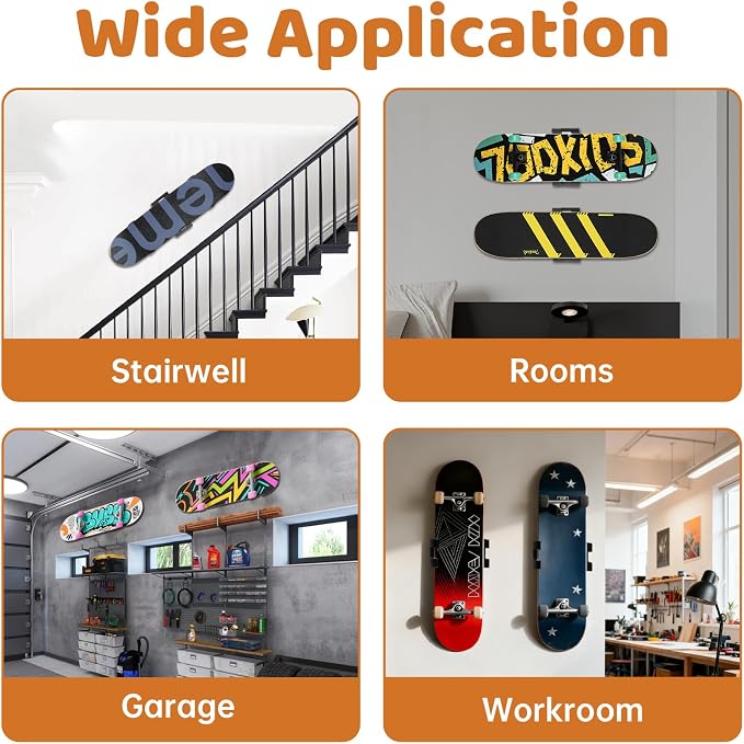 360° Rotating Skateboard Deck Wall Mount - Image 6