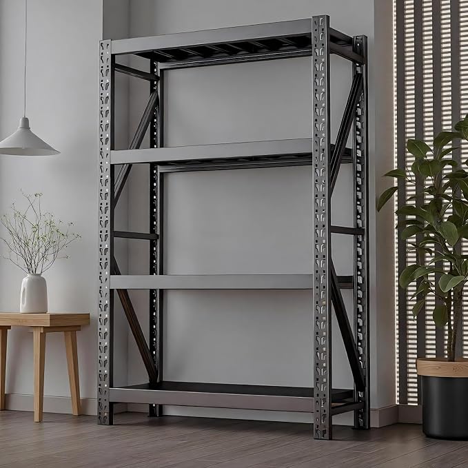 Heavy Duty Warehouse Shelving 4-Tier Industrial Steel Storage Shelves, 2600LB by Unknown
