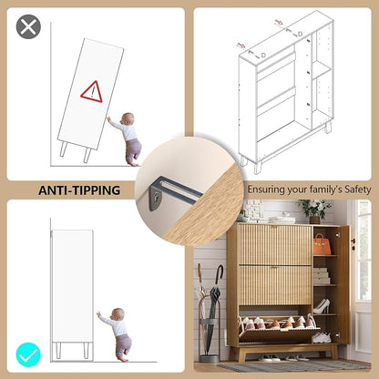 Shoe Cabinet Storage for Entryway - Image 7