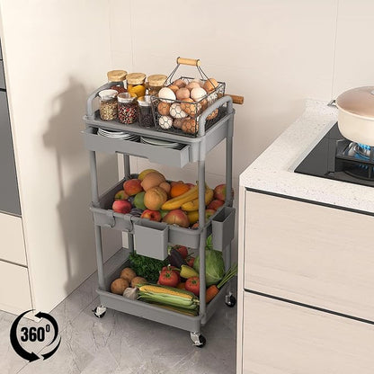 3 Tier Rolling Utility Cart - Image 4