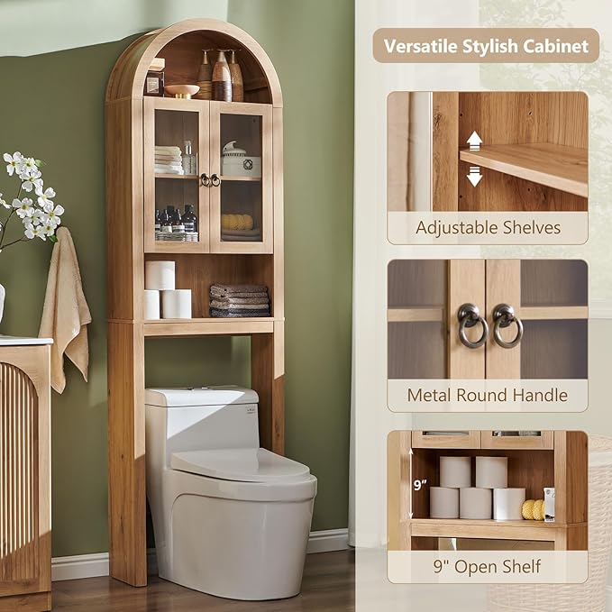 IFGET Arched Over The Toilet Storage Cabinet - Image 5