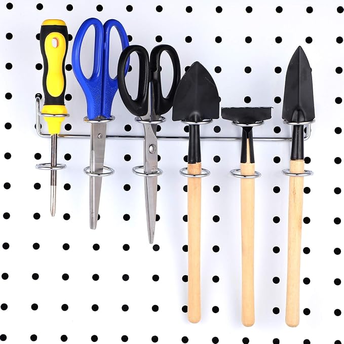 Hotop 2 Pieces Pegboard Screwdriver Holder Peg Board Tool Utility Hooks - Image 5
