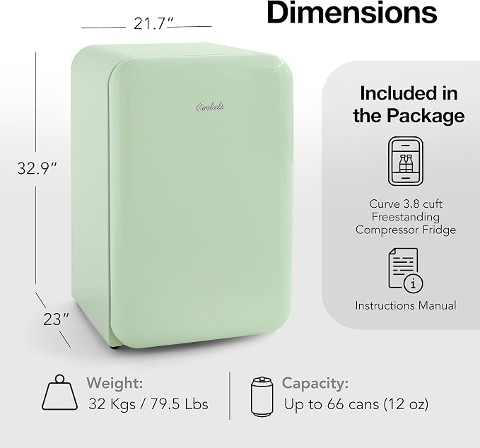 Cooluli Curve 3.8 cu ft Mini Fridge - Image 5