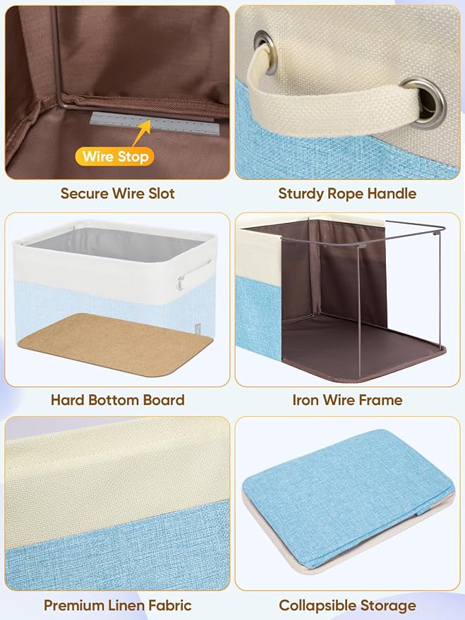 BALEINE 4 Pack Fabric Storage Bins - Image 6