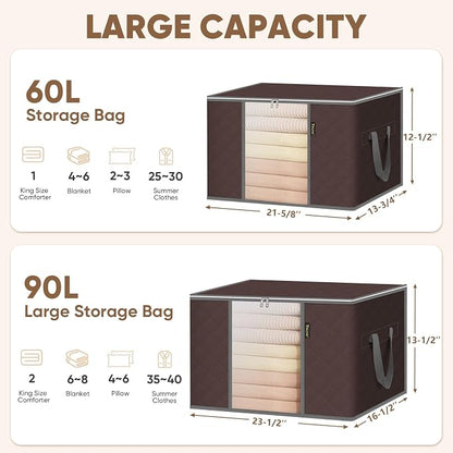 BALEINE 2 Pack Clothes Storage Bags, 16 Gallon Storage Containers - Image 6