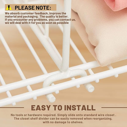 Amylove 12 Pcs Wire Shelf Divider - Image 4