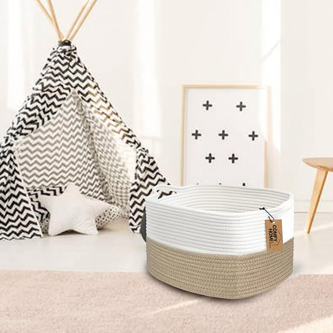 COMFY-HOMI Cotton Rope Woven Basket - Image 2