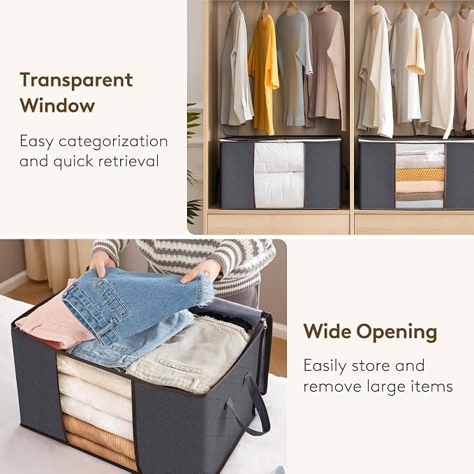 Lifewit 90L Large Storage Bags, Closet Organizers and Storage, Clothes Storage - Image 6