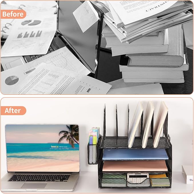Desk Organizers and Accessories, 3-Tier Paper Organizer - Image 2