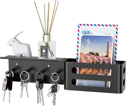 MKO Key Holder Wall Mount, Adhesive Key Hanger by MKO