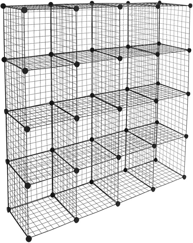 Wire Cube Storage, 16-Cube Organizer Metal, Wire C Grids Storage, Storage Bins - Image 6