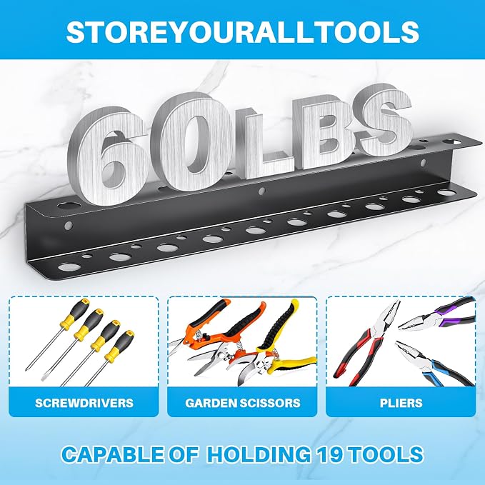 TSUMAZRURE Screwdriver Wall Rack, Screw Driver Holder and Screwdriver Rack - Image 5