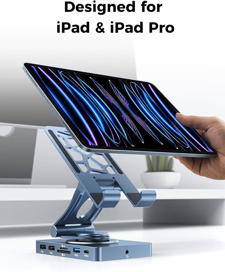 NEWQ iPad Docking Station Stand, 11-in-1 Dock - Image 3