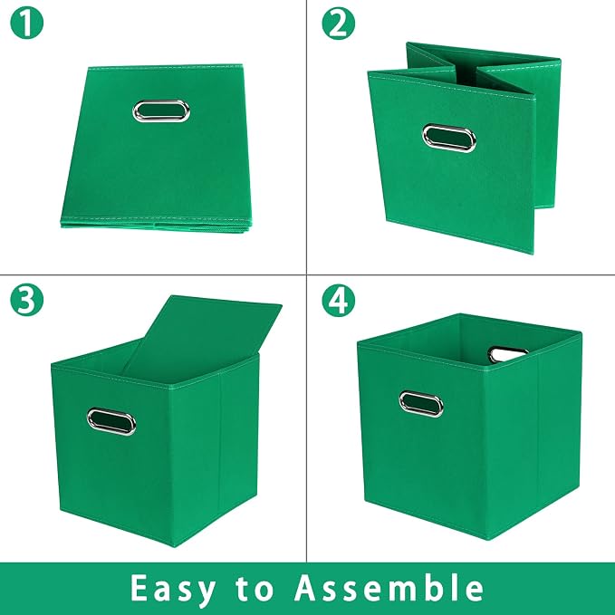 Green Foldable Storage Bins - Image 6