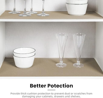 BAGAIL Non-Adhesive Shelf Liner, Thick Strong Grip Drawer Liners - Image 5