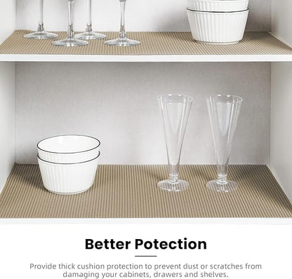 BAGAIL Non-Adhesive Shelf Liner, Thick Strong Grip Drawer Liners - Image 5