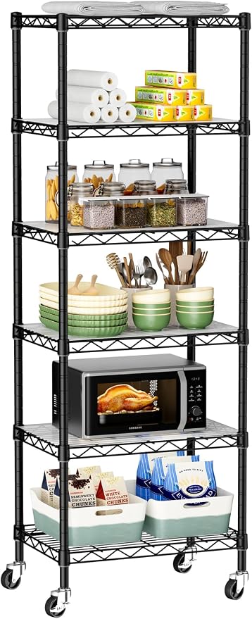 Golpart Small Shelves Storage Wire Metal Adjustable Shelf Unit by Golpart