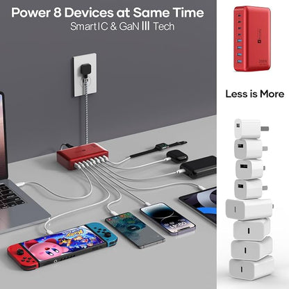 8-Port USB Charger Block 200W - Image 2