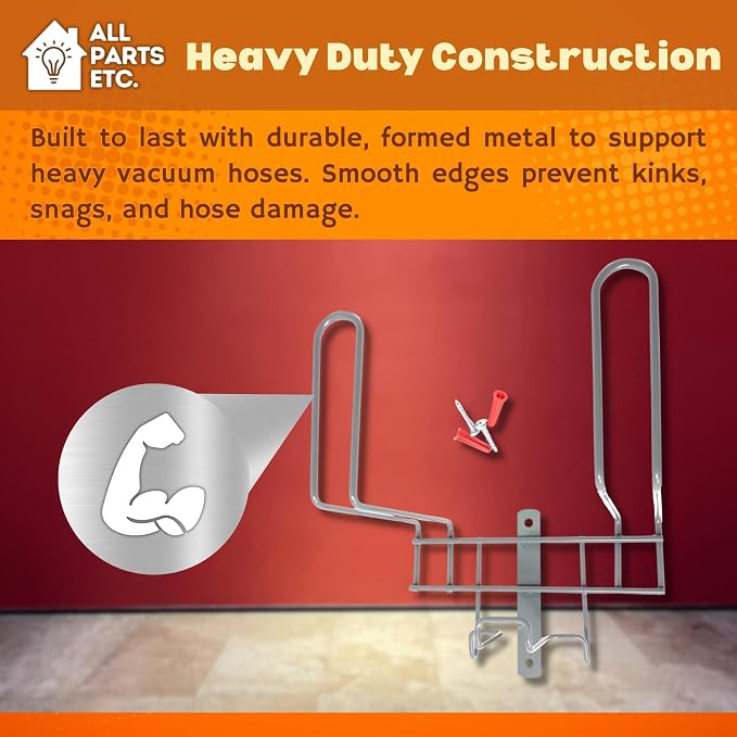 Deluxe Vacuum Hose Hanger – Heavy Duty Metal Wall Mount Storage Rack - Image 5