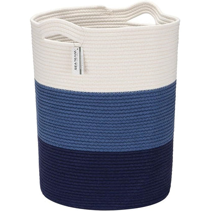 Sea Team Large Size Cotton Rope Woven Storage Basket by SeaTeam