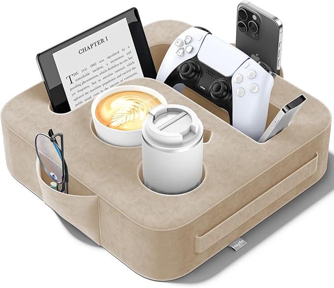 Couch Cup Holder Pillow, Sofa and Bed Organizer Caddy by Unknown