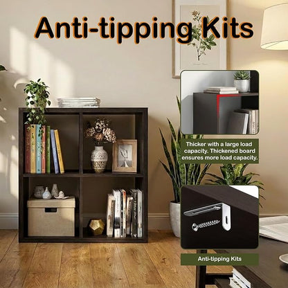 WannabeMyself【2026 Wooden Thick Frame】 4 Cube Storage Organizer - Image 4
