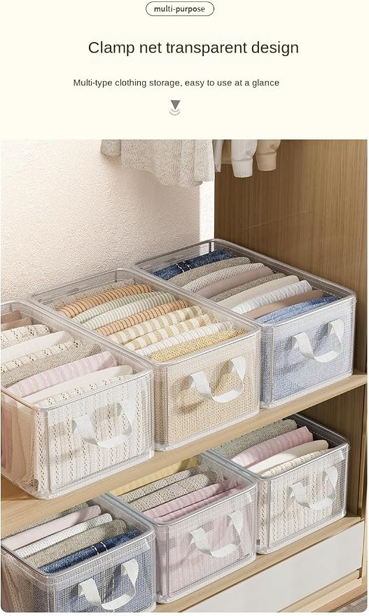 1 Pc Transparent Solid Steel Frame Storage Box, waterproof, underwear Storage - Image 7