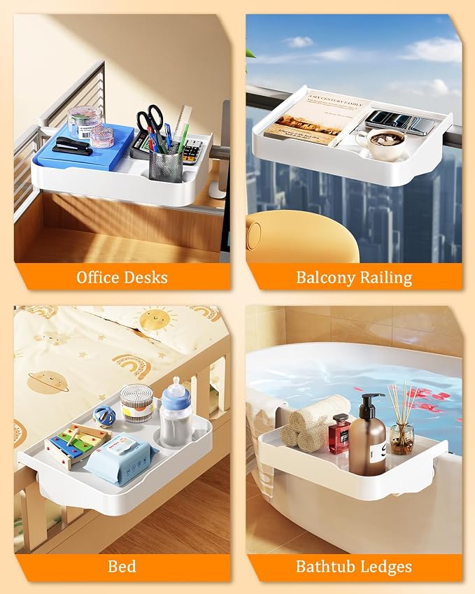 Bedside Caddy with Cup Holder, Bedside Shelf - Image 8