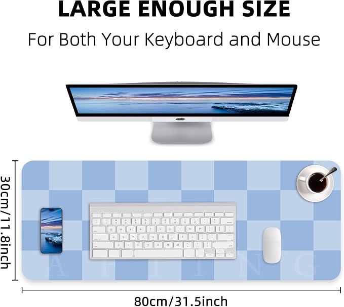 Non-Slip Desk Pad, Waterproof PU Leather Protector, Easy Clean Laptop Mat - Image 2
