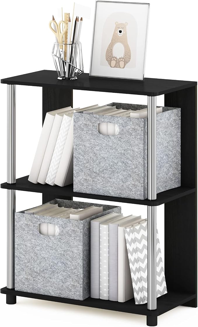 Furinno Jaya Simple Design 3-Tier Bookcase/Bookshelf/Display Rack by Furinno-FitsYourSpaceFitsYourBudget