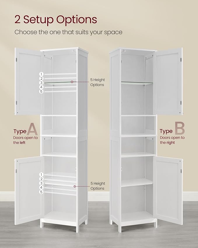 VASAGLE Tall Bathroom Cabinet - Image 3