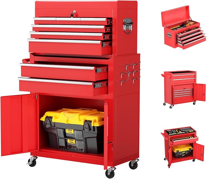 8-Drawer Rolling Tool Chest by Omelaza